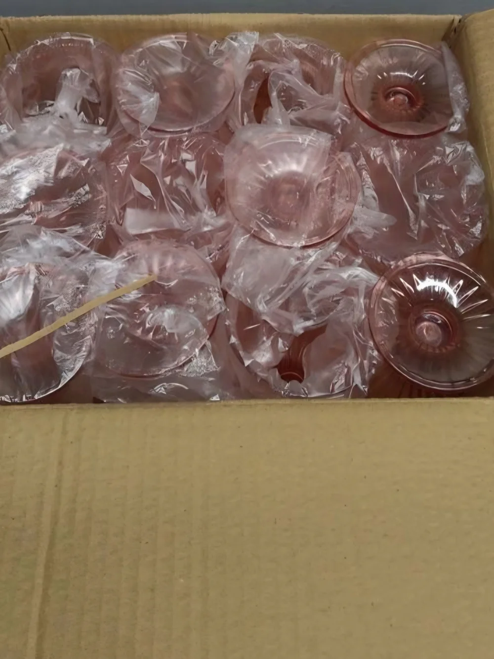 Pink Pressed Plastic Goblet